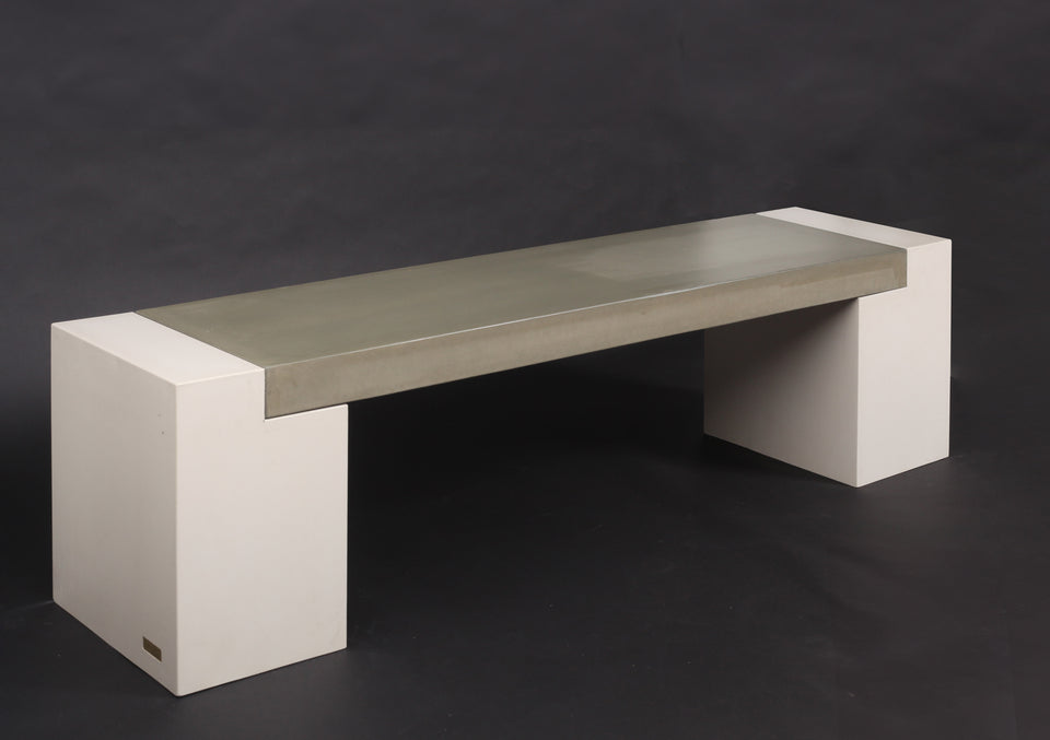 Minimal Concrete Bench Bridge, Handmade, UHPC, Waterproof, Customizable Dim, Modern Luxury landscape furniture Ideas, Exterior design