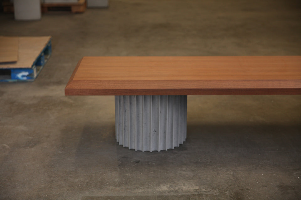 Colonnade Walnut Concrete Bench