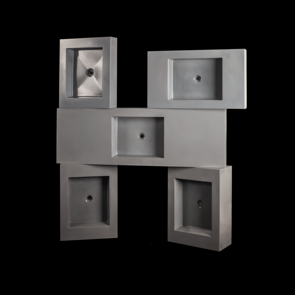 Floating Concrete Sink - Custom Floating Sink made of Concrete, bathroom vanity, floating vanity, concrete vanity, floating bathroom vanity.