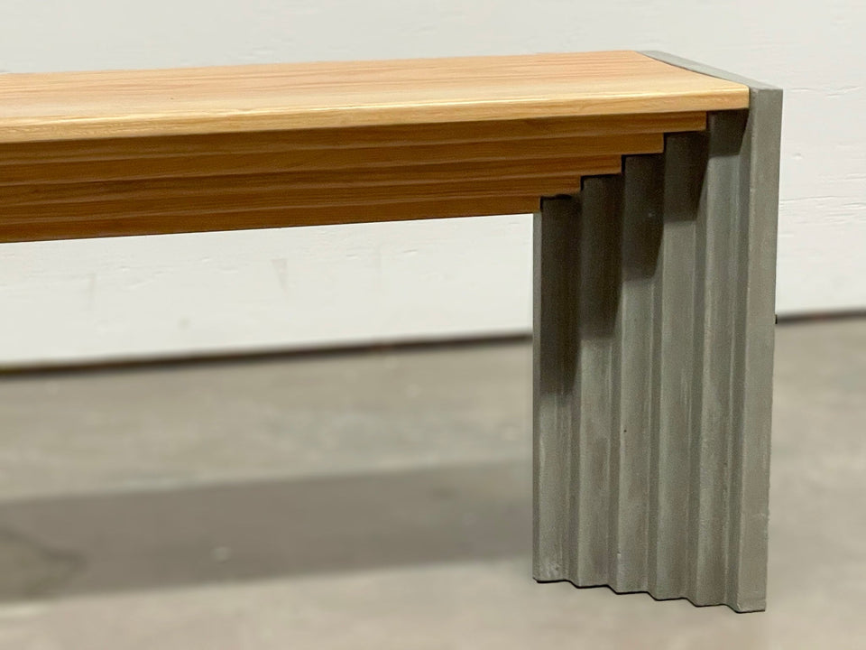 Concrete Bench Indoor/outdoor Machu Picchu, Handmade, Waterproof, Customizable Dim, Modern Luxury landscape furniture Ideas, Exterior design