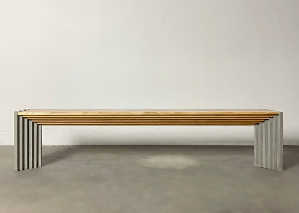 Concrete Bench Indoor/outdoor Machu Picchu, Handmade, Waterproof, Customizable Dim, Modern Luxury landscape furniture Ideas, Exterior design