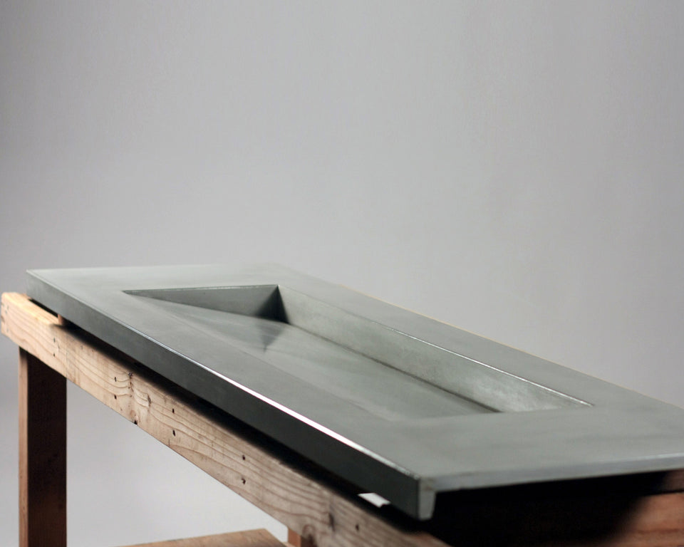 Concrete Ramp Sink with Slot drain, Color: Mercury