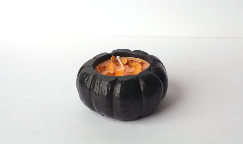 Concrete Pumpkin Container Candle, Holder, small vessel for Cactus, Scented Candle bottle, Gift for her, Housewarming and birthday gift