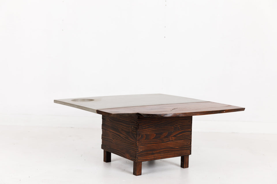 Concrete Tree Coffee Table with built-in Plant Pot, indoor and outdoor coffee table, handmade, Modern/unique coffee Table, Custom size table