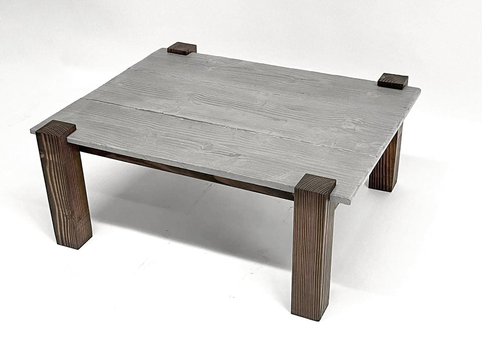 Concrete Wood Coffee Table, indoor and outdoor coffee table, handmade, Modern and unique coffee Table, Custom size table. interior design.