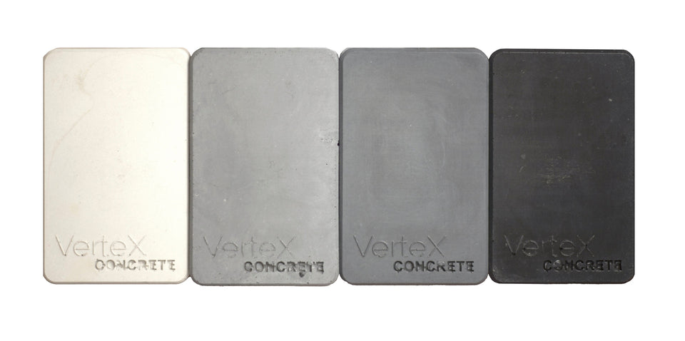 Concrete Color Samples for Your Space, Individual, grey scale, or full 12-color set. Order now to bring modern vibes home. Rustic style.