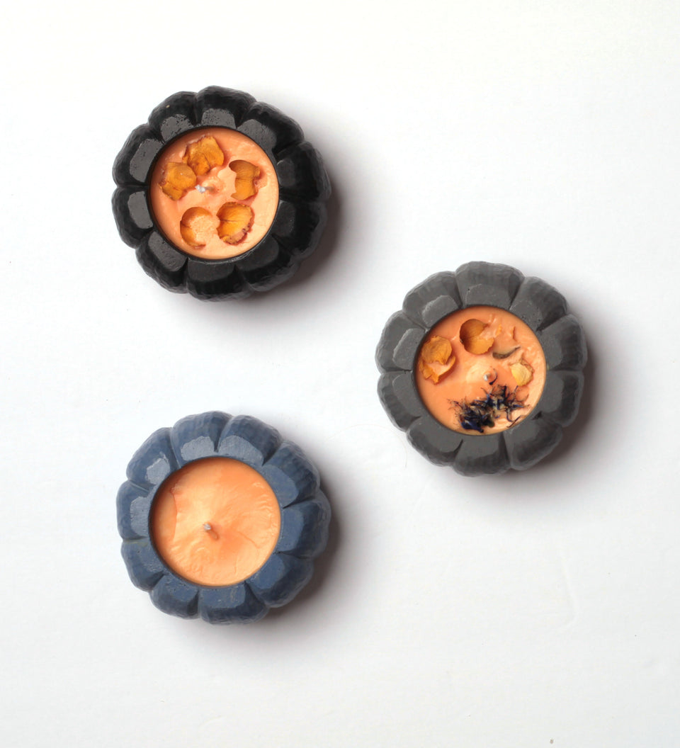 Concrete Pumpkin Container Candle, Holder, small vessel for Cactus, Scented Candle bottle, Gift for her, Housewarming and birthday gift