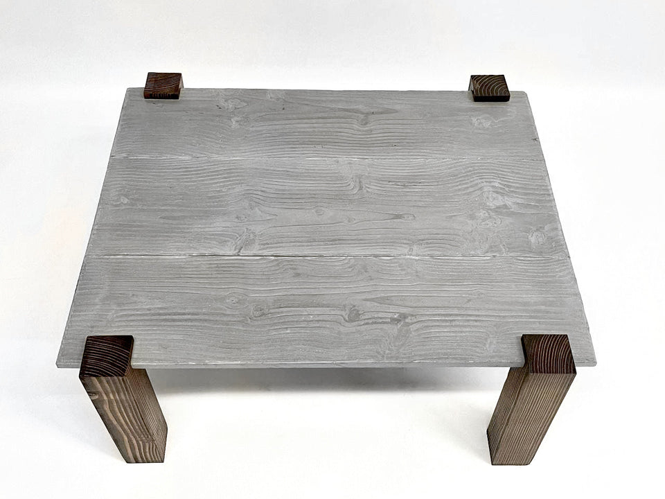 Concrete Wood Coffee Table, indoor and outdoor coffee table, handmade, Modern and unique coffee Table, Custom size table. interior design.