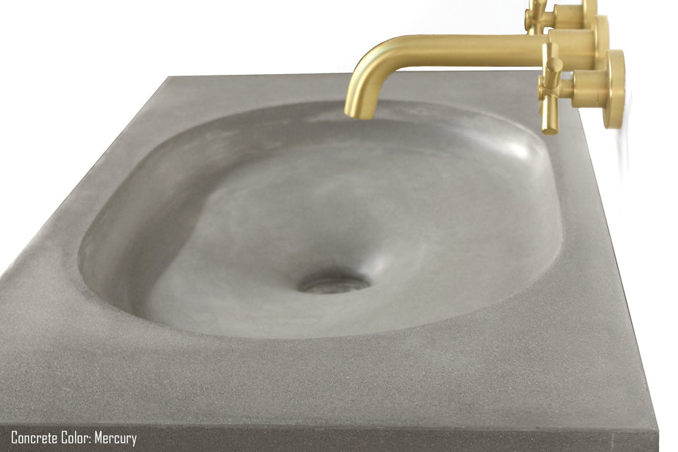 Concrete Oval Basin Sink