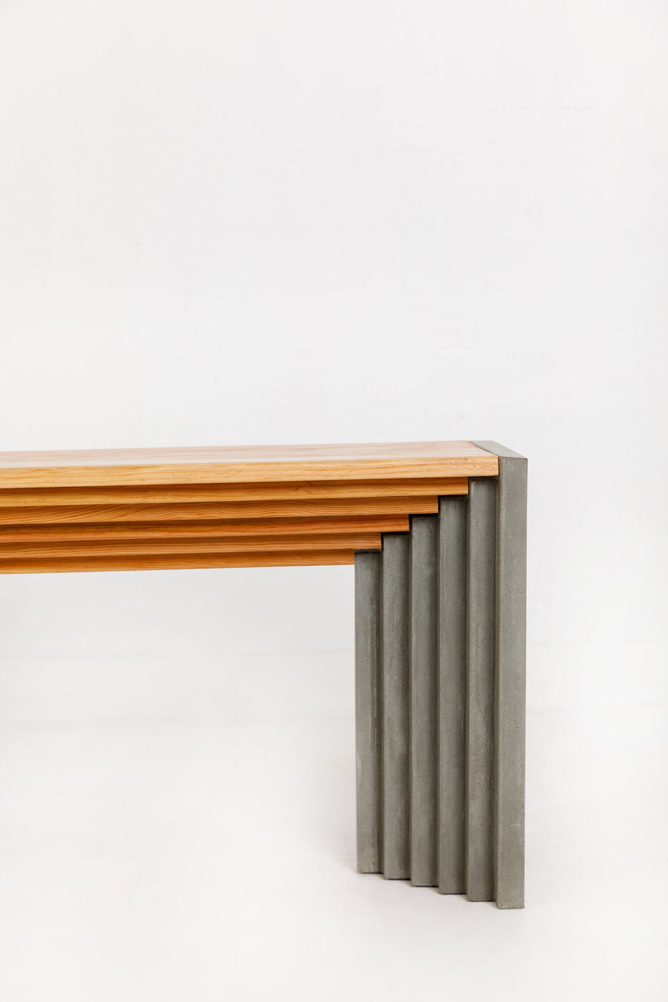 Concrete Bench Indoor/outdoor Machu Picchu, Handmade, Waterproof, Customizable Dim, Modern Luxury landscape furniture Ideas, Exterior design