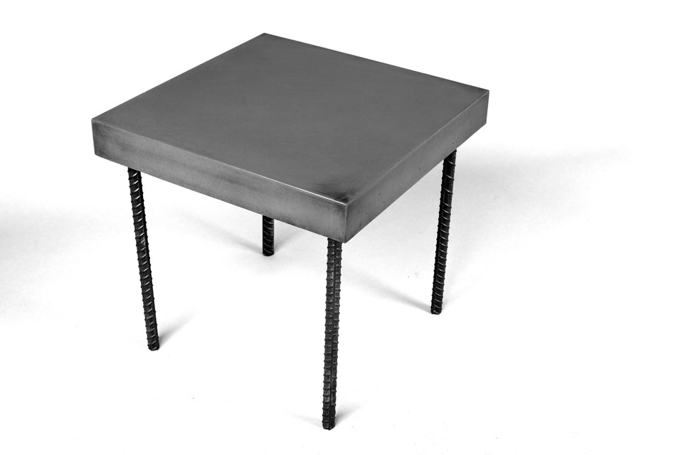 Modern Concrete Coffee Table: Rebar Design, UHPC, Waterproof, 23" Height. Monumental Custom Concrete and Metal design. #ConcreteFurniture.
