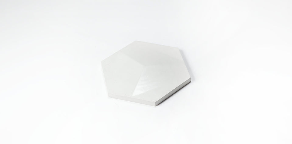 3D Concrete Hexagon Tiles Custom Set, Handmade UHPC Set of 4. Waterproof, Weatherproof, modern tile for kitchen and bathroom, rustic style.