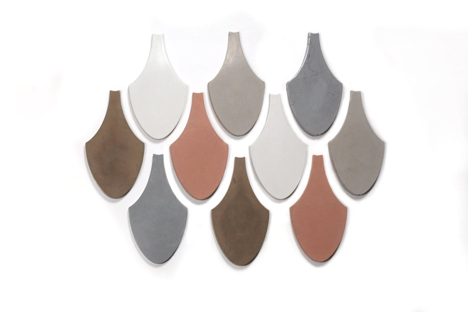 Rain Drop Shaped Concrete Tile Custom Set
