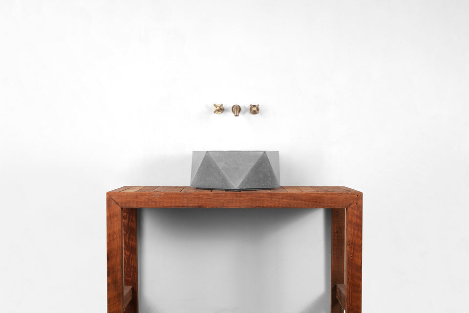 Concrete Gemstone Over-Mount Sink, Handmade UHPC, Fiberglass Reinforced | Waterproof | Customizable Dim | Modern Luxury Bathroom Ideas