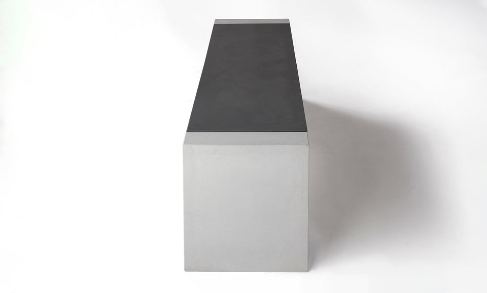 Minimal Concrete Bench Bridge, Handmade, UHPC, Waterproof, Customizable Dim, Modern Luxury landscape furniture Ideas, Exterior design