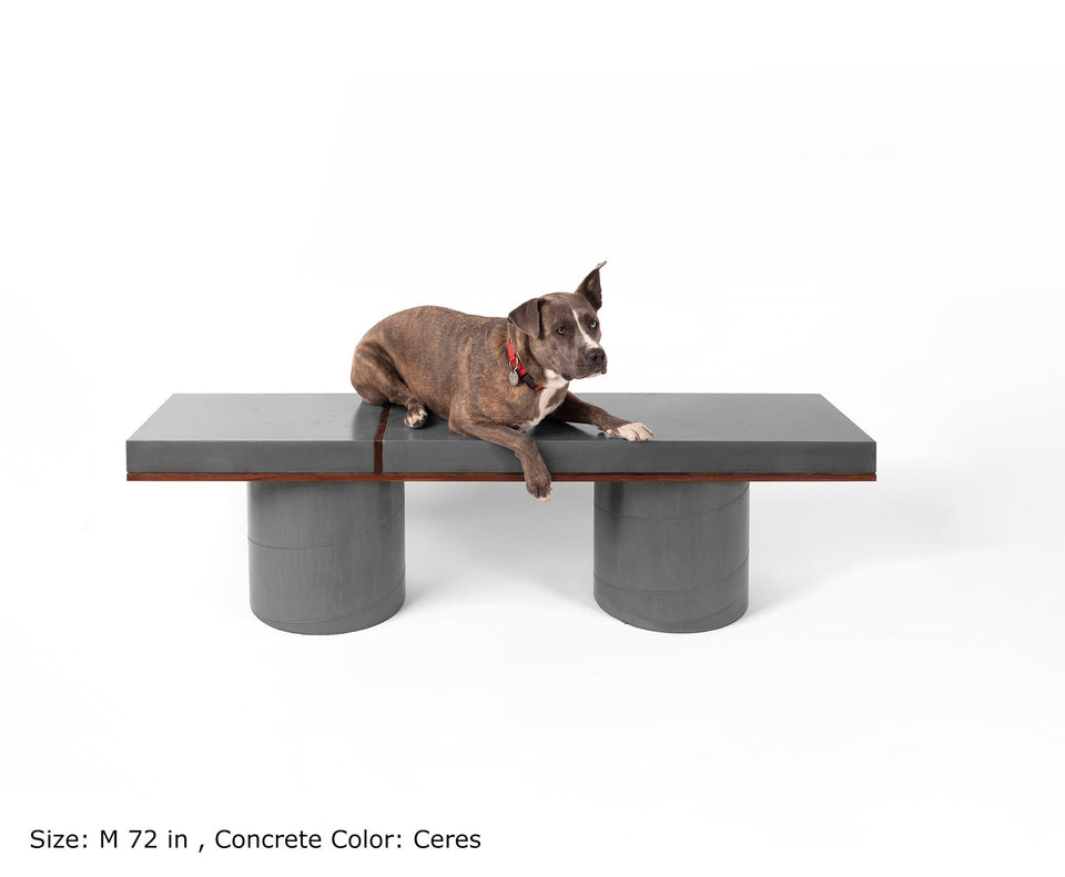 Minimal Concrete Mihoo Bench, Handmade, UHPC, Waterproof, Customizable Dim, Modern Luxury landscape furniture Ideas, Exterior design