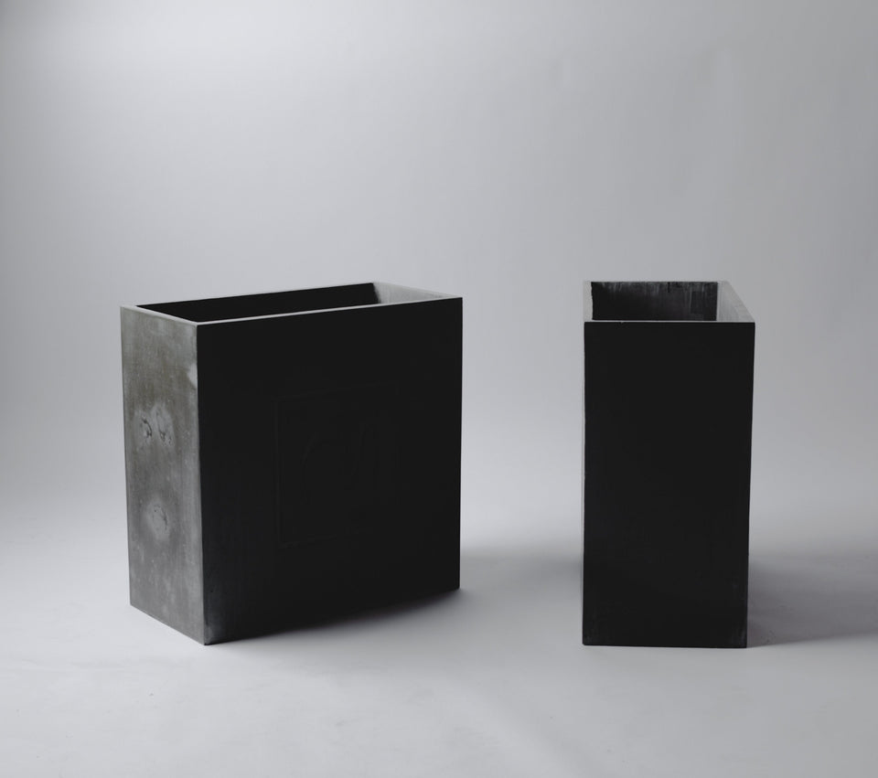 Concrete Planter Custom Design or Business Logo, Modern Gray Concrete planter, concrete vase, custom size and color.