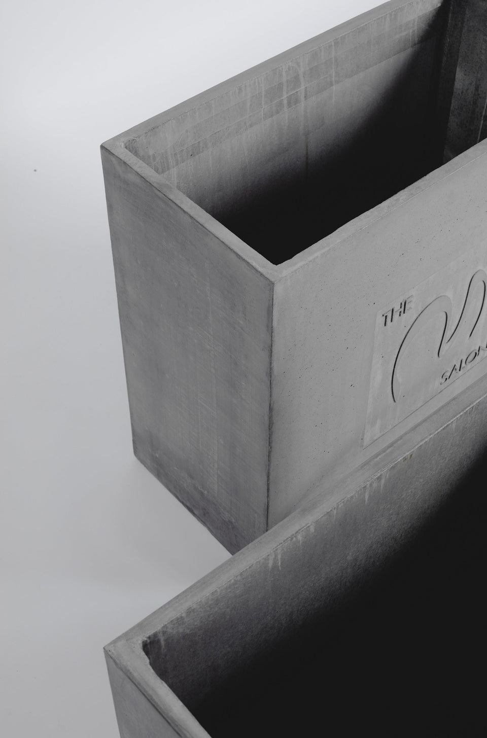 Pencil holder Custom Design or Business Logo, Modern Gray Concrete Desktop Pencil Holder Cup and Pen Holder, Office Stationery Organizer