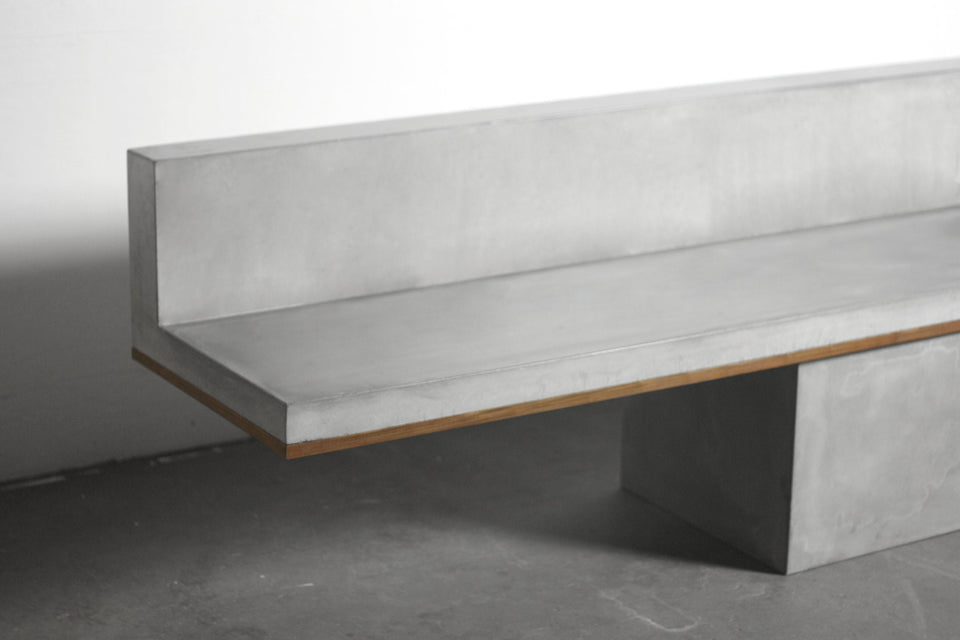 Concrete Block Leg Bench indoor / outdoor