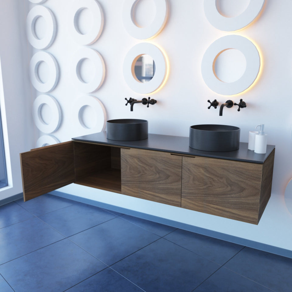 Modern Vanity Concrete Sink Round Basin Cylinder Design