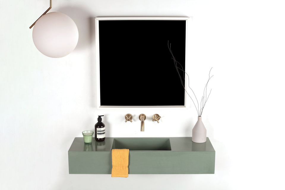 Floating Concrete Sink - Custom Floating Sink made of Concrete, bathroom vanity, floating vanity, concrete vanity, floating bathroom vanity.