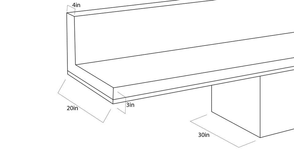 Concrete Block Leg Bench indoor / outdoor