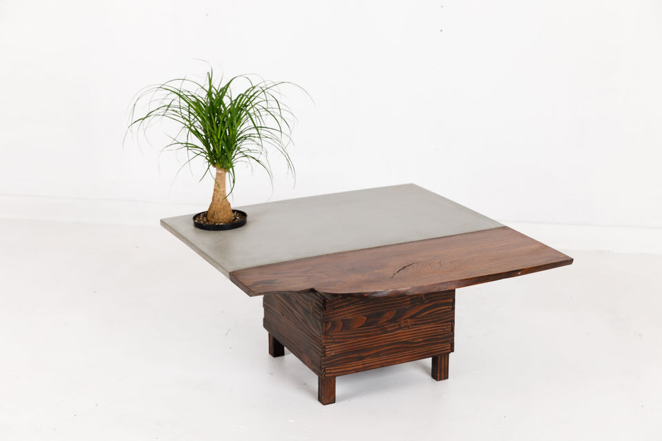 Concrete Tree Coffee Table with built-in Plant Pot, indoor and outdoor coffee table, handmade, Modern/unique coffee Table, Custom size table