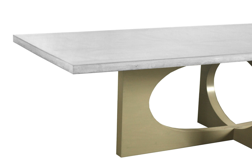 Modern Concrete Dining Table, Custom Handmade, UHPC, Waterproof, Weatherproof, Food Safe and Durable, Minimal Table for interior design.