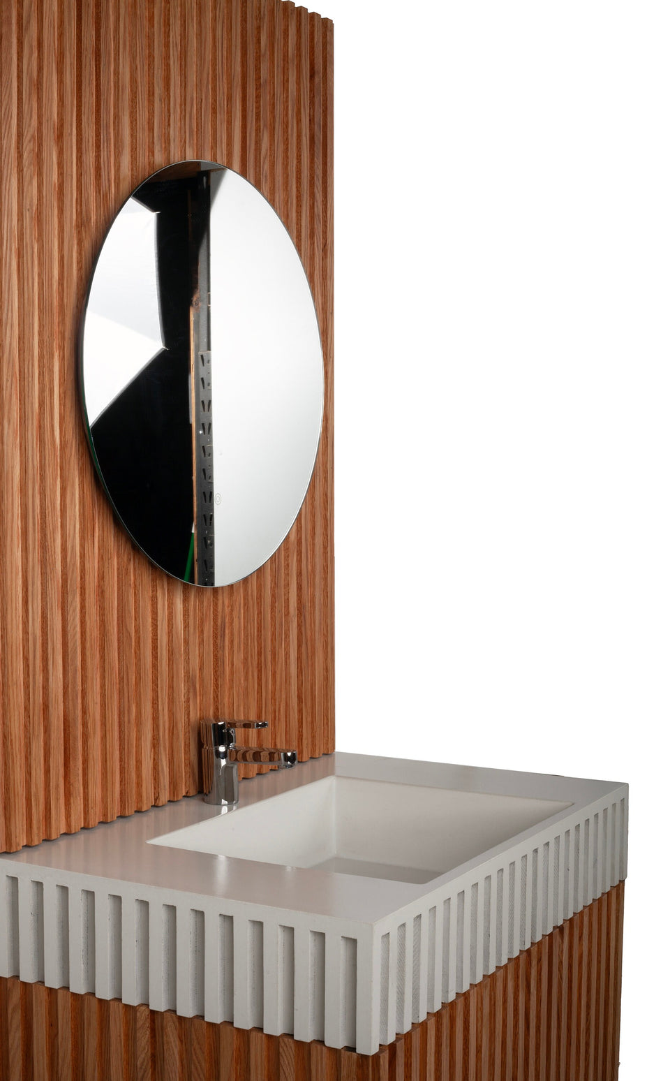 Modern Vanity Concrete Sink Strip, Design full set 8'-10''x 1'-10'', Double Sink, Twin Vanities, Mirrors, and Makeup Station".