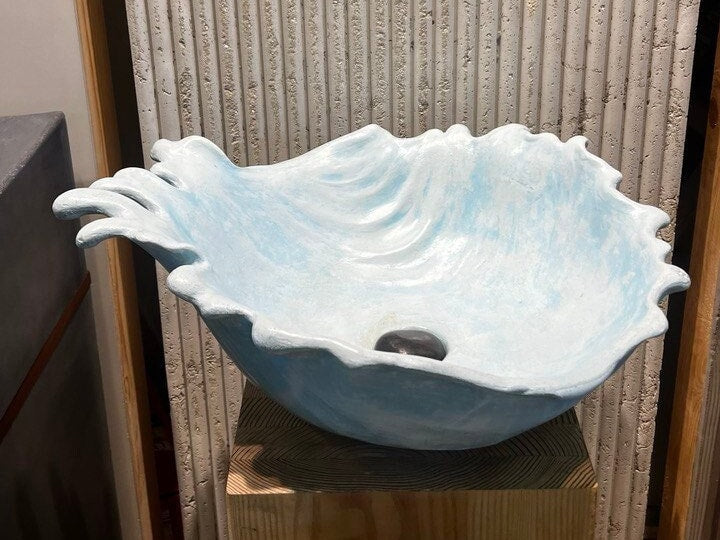 Modern Concrete Sink Drop, Handmade, UHPC, Waterproof, Customizable Dim, Modern Luxury Bathroom Ideas, interior design, Concrete Furniture.