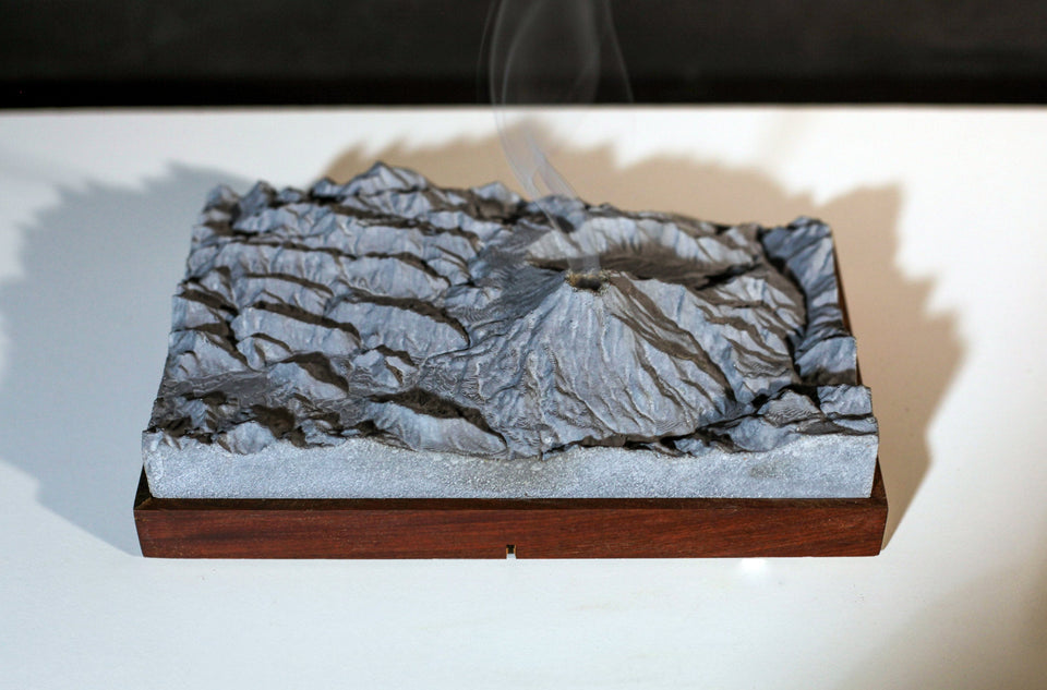Handmade Concrete Mount Damavand Incense Holder - Unique Incense Holder for Spiritual and Aromatherapy Practices - Concrete Art Home Decor