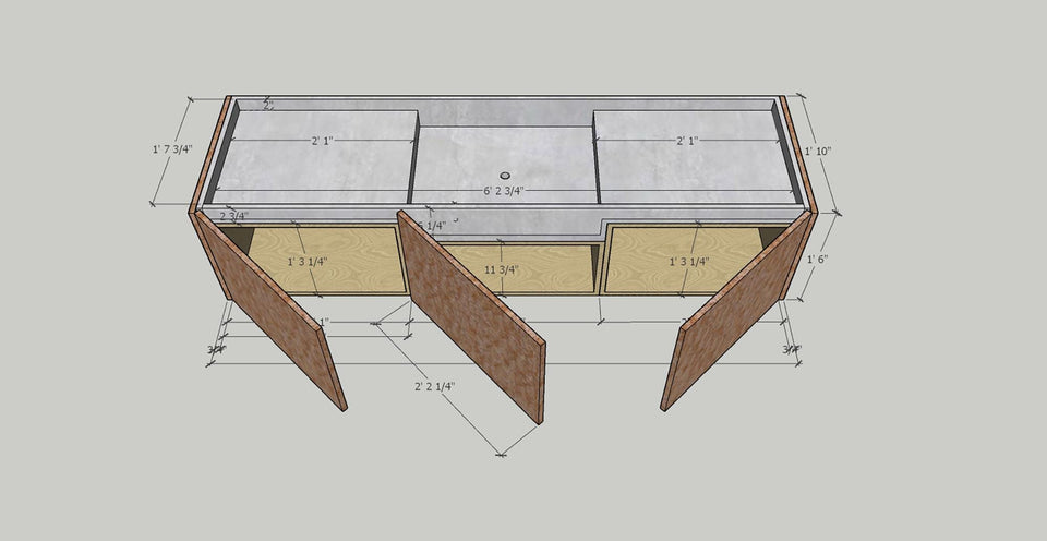 Concrete Sink and Vanity, Wall hang floating, Elegant, Minimalistic, bathroom idea, modern look, simple, handmade, artisan concrete, wood