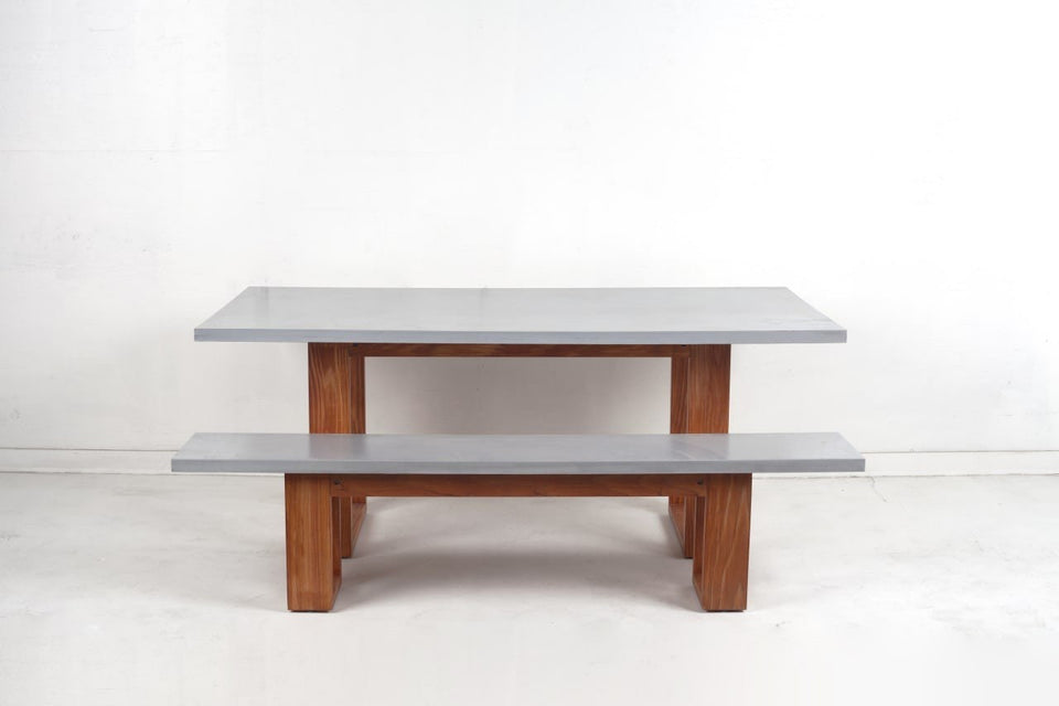 Concrete Dining and Bench Set