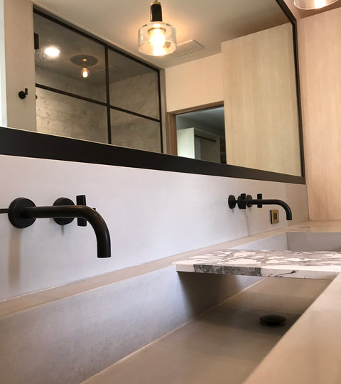 Concrete trough sink