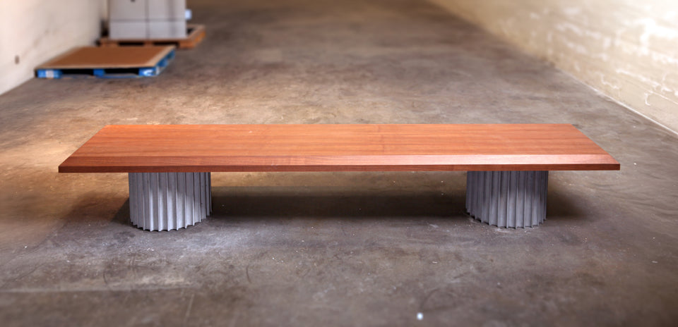 Colonnade Walnut Concrete Bench