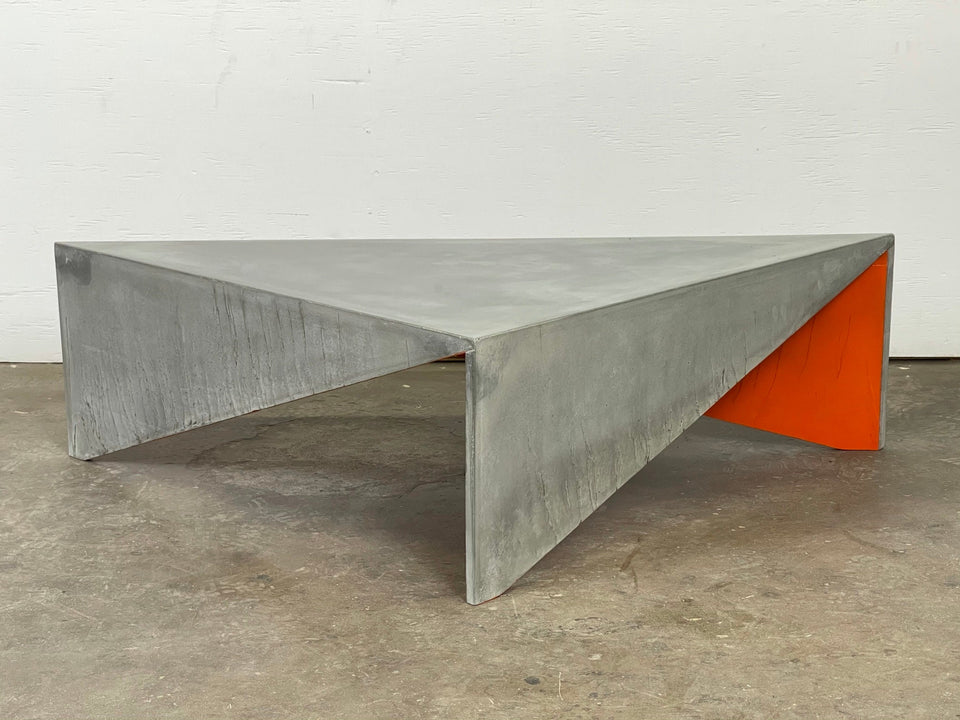 Modern Concrete Triangle Coffee Table - Isosceles 48"
