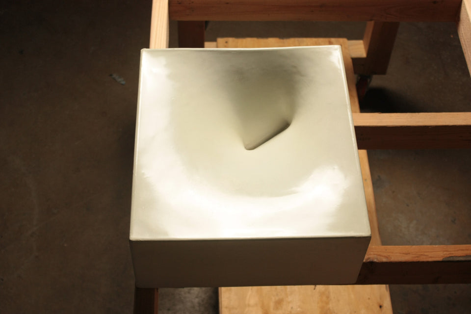 Artisan Handcrafted Concrete Sink - Unique Vortex Design - Pedestal/Over Mount Bathroom Vanity Basin - Modern Home Decor.
