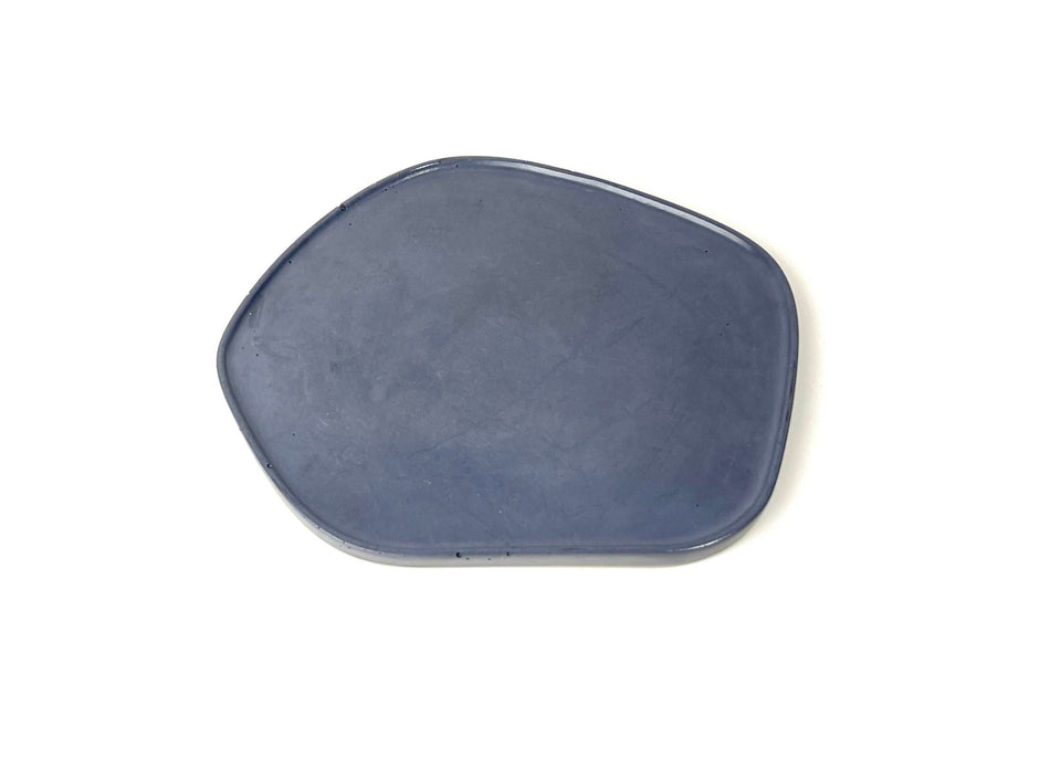 medium Charcoal Concrete Organic shaped tray pictured