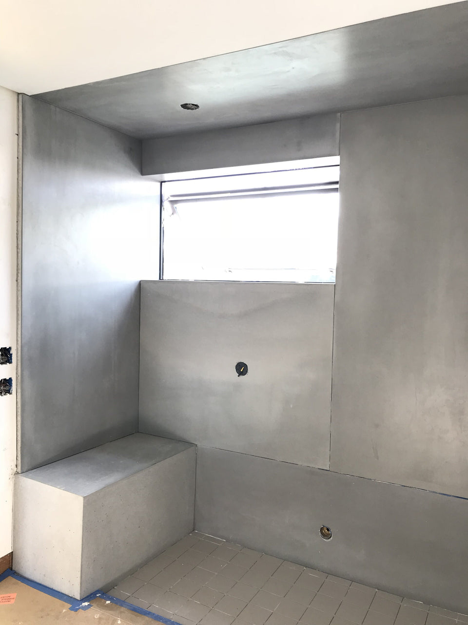 Large Concrete wall Tile - Custom Bathroom Tile - Concrete Shower Tile - Waterproof Concrete Tile