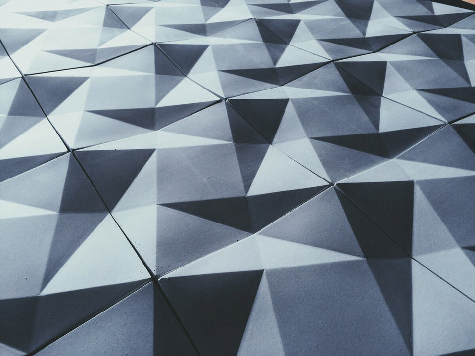 Twisted 3D Square Concrete Wall Tile - Concrete Tiles Custom Set