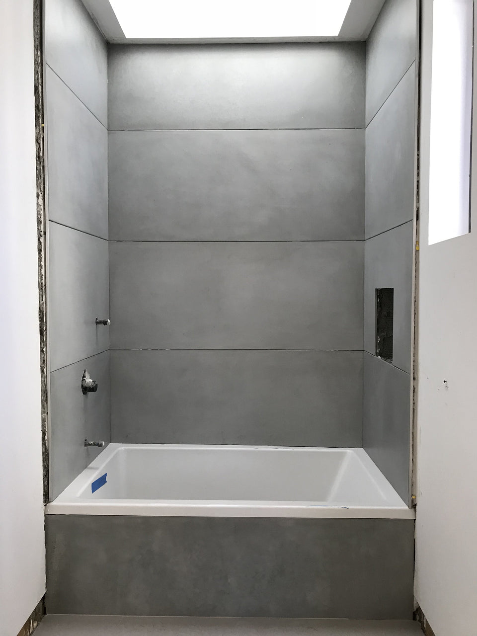 Large Concrete wall Tile - Custom Bathroom Tile - Concrete Shower Tile - Waterproof Concrete Tile