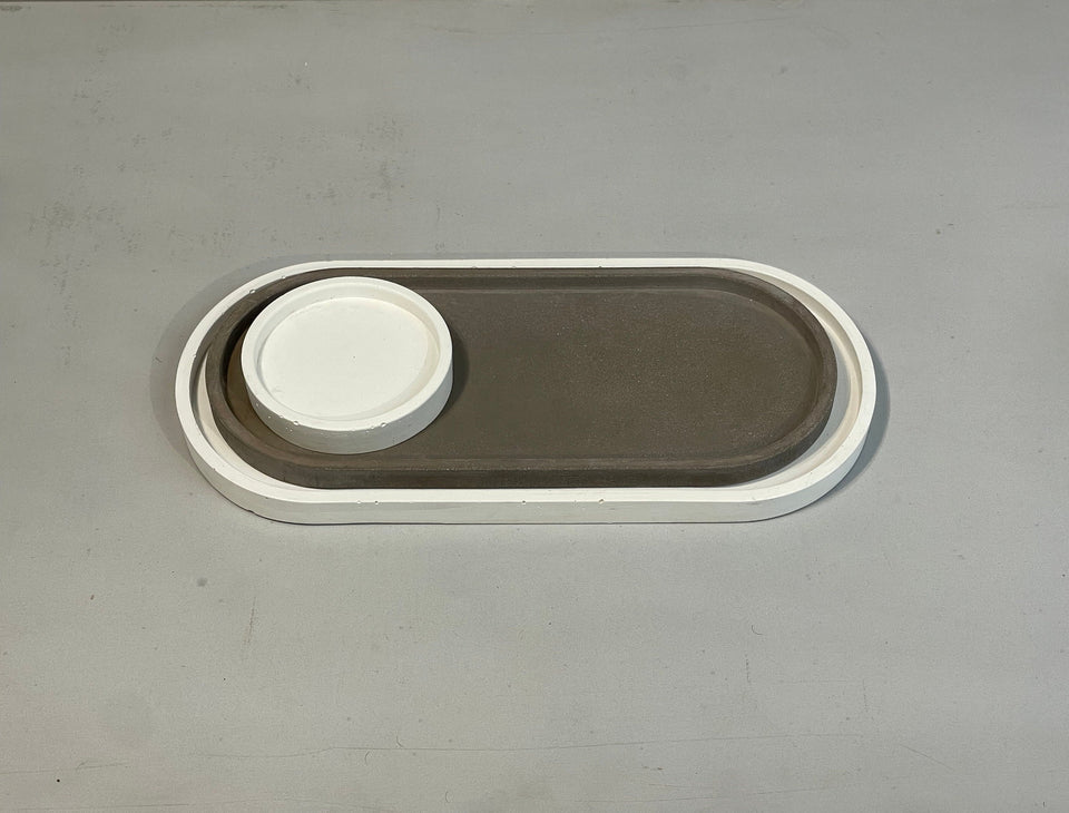 Modern Concrete Tray, Geometric Shape, valet tray, rolling tray, anniversary gift, jewelry tray, gift for him, decorative tray, candle Tray.