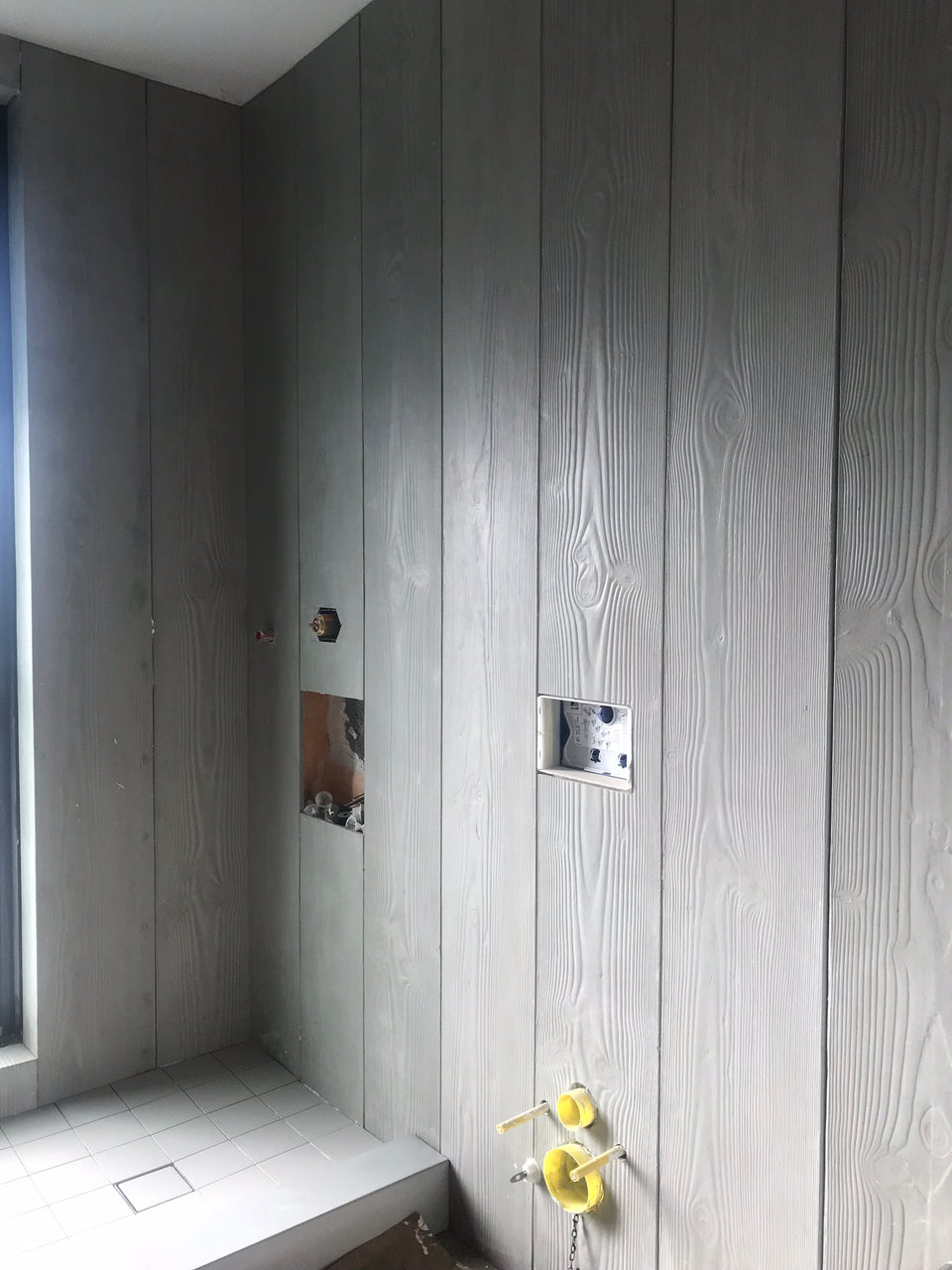 3D Wood Textured Concrete Wall Panels Custom Set