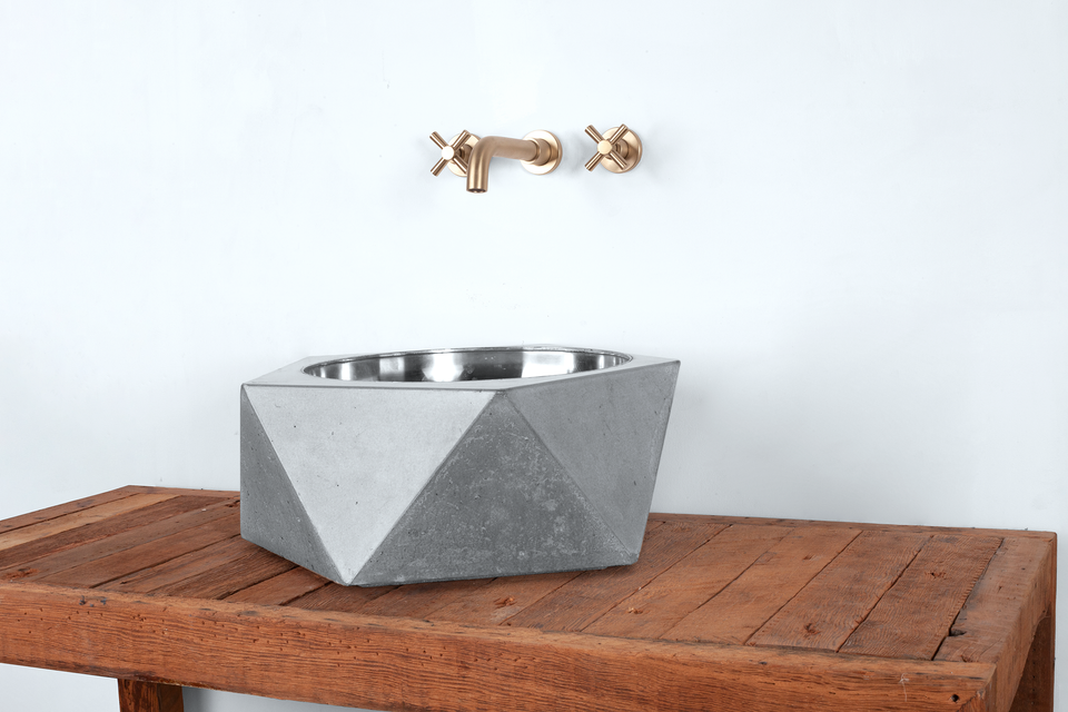 Modern Concrete Gemstone Over-Mount Sink