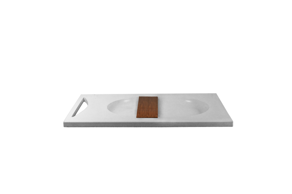As Is Sale! Concrete Counter Top Sink with Towel Handle & Drop in Soap Board