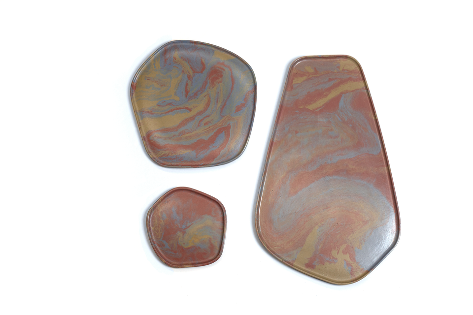 LIMITED EDITION! Organic Shaped Colored Concrete Trays