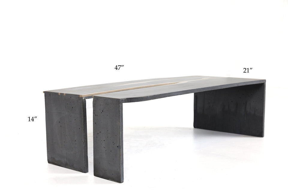 Drip concrete coffee table